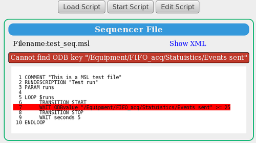 Figure 5: There is an error in the script